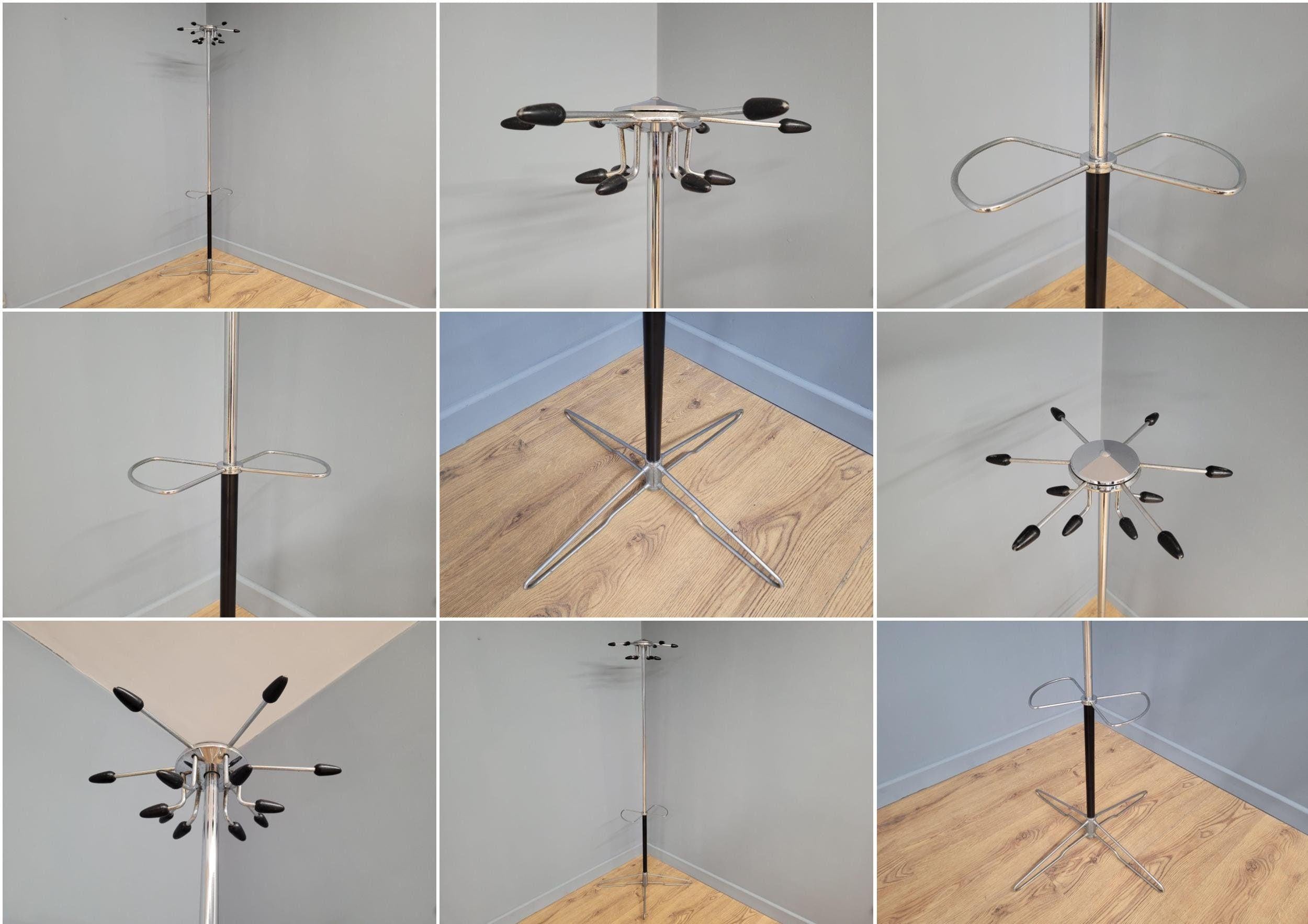 Mid Century Atomic Aluminium Coat Stand Coat Rack Hall Stand Umbrella Stand