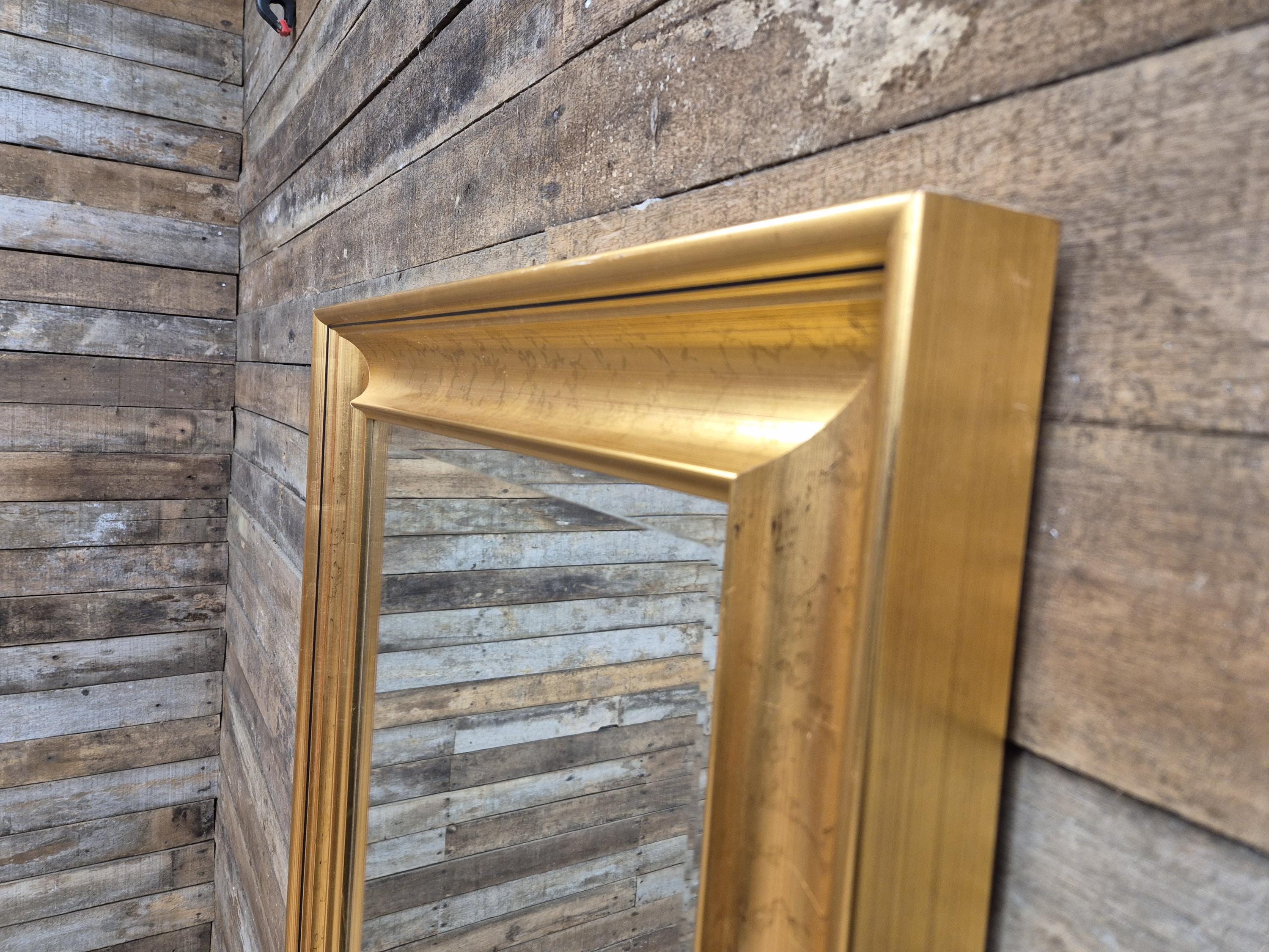Large Gold Framed Red Flecked Mantle Gilt Style Wall Mirror