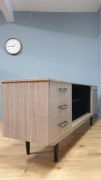 Mid Century Retro Formica Sideboard Long John Credenza Drinks Cabinet Pin Legs