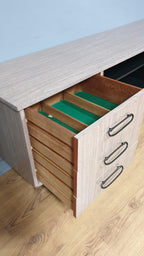 Mid Century Retro Formica Sideboard Long John Credenza Drinks Cabinet Pin Legs