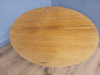 Mid Century Circular Blonde Coffee Table On Tapered Legs Retro Chic