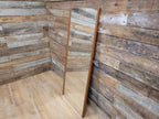 Full Length Mid Century Teak Rectangular Wall Mirror Retro Chic #A1