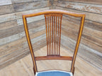 Antique Edwardian Hall or Bedroom Chair Fret Back Inlaid Marquetry Detailing