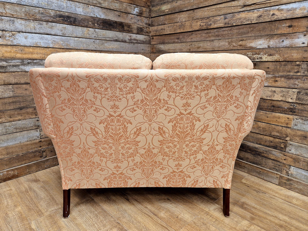 Vintage Pink Damask Two Seater Country House Sofa Settee