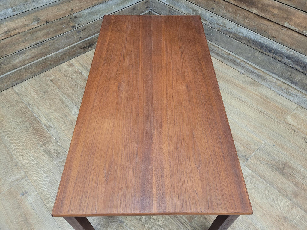 Danish Mid Century Teak Coffee Table Made In Denmark Stamped