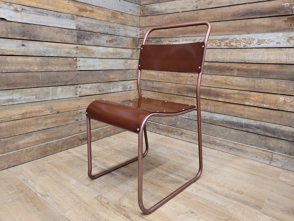 Tubular Metal Vintage Retro Industrial Stacking Chairs Retro Chic ONLY 1 LEFT