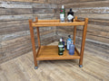 Two Tier Mid Century Drinks Cocktail Trolley Retro Home Bar