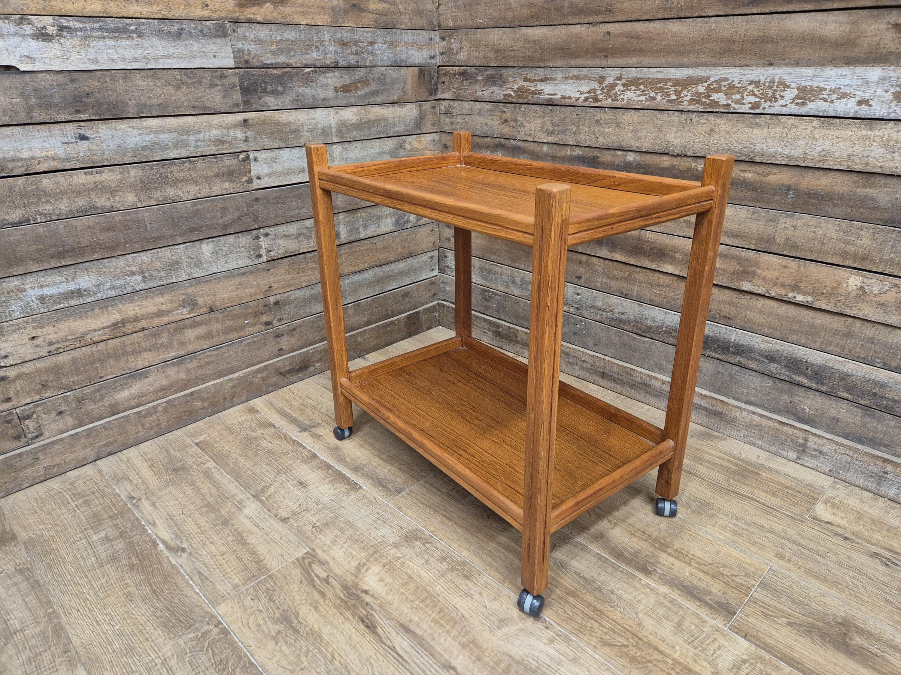 Two Tier Mid Century Drinks Cocktail Trolley Retro Home Bar
