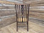 Late 19thC Arts & Craft Open Armchair Bergere Reed Seat Antique Hall Chair