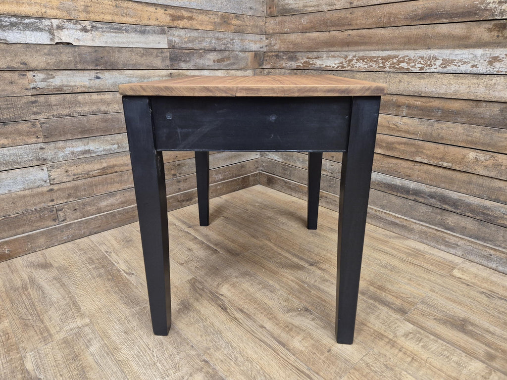 Victorian Mahogany Kitchen Table Black Painted Frame With Drawer Brass Handle