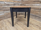 Victorian Mahogany Kitchen Table Black Painted Frame With Drawer Brass Handle