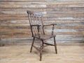 Country House Antique Distressed Lath Back Grandfather Oak And Elm Windsor Chair