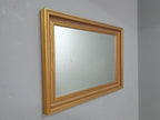 Large Vintage Mantle Wall Mirror Ornate Gold Framed Bevel Edge Distressed Glass