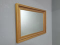 Large Vintage Mantle Wall Mirror Ornate Gold Framed Bevel Edge Distressed Glass