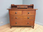 Antique Victorian Oak 2 Over 2 Dresser Chest of Drawers Wash Stand