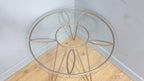 Mid Century Retro Style Tri Legged Glass Topped Coffee End Table Hairpin Legs