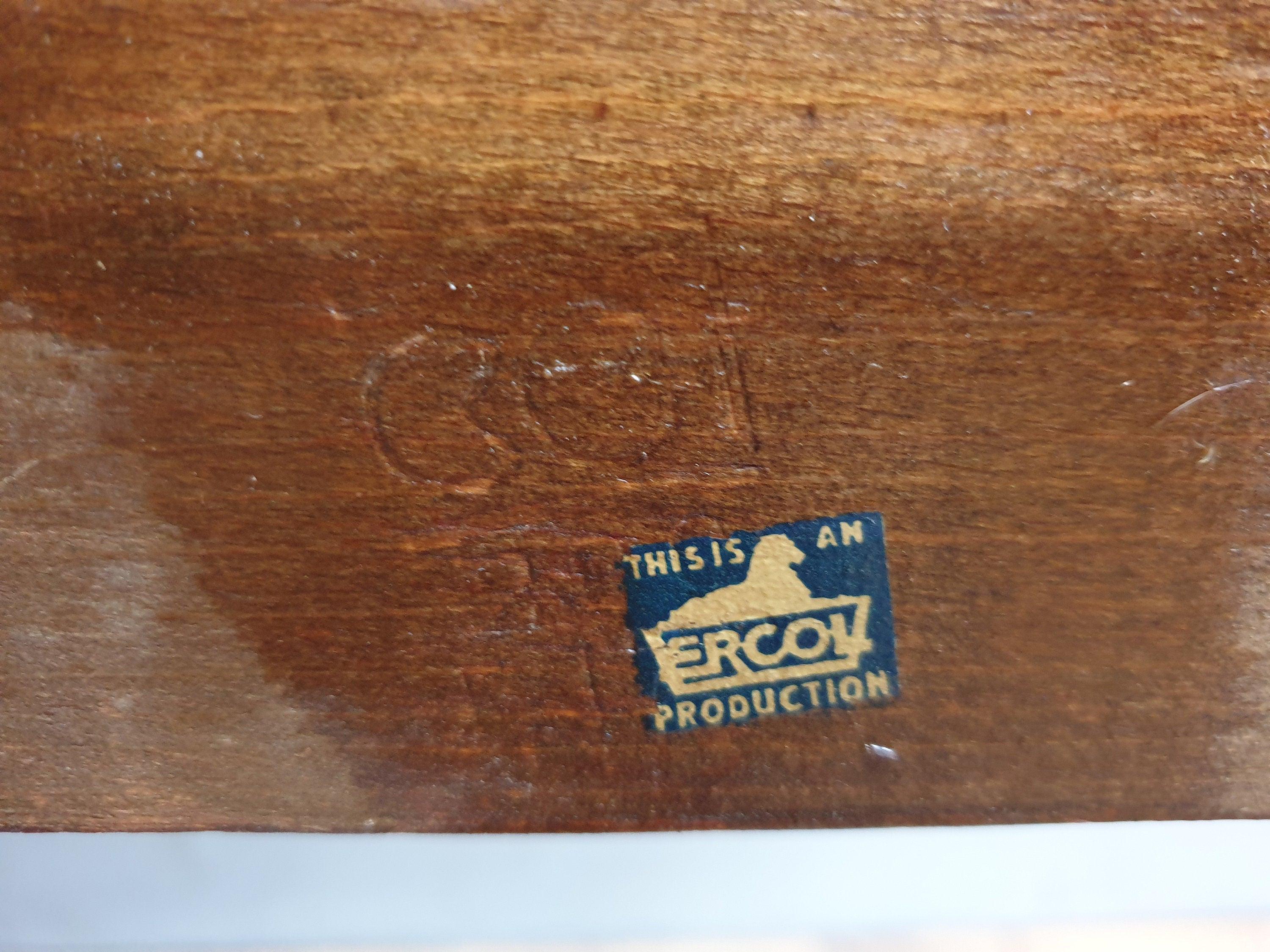 Single Ercol Vintage Pad Foot Splat Back Hall Chair