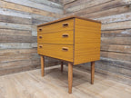 Three Drawer Mid Century Schreiber Vintage Chest of Drawers Pin Legs