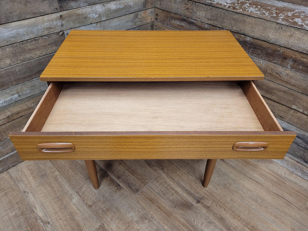 Three Drawer Mid Century Schreiber Vintage Chest of Drawers Pin Legs