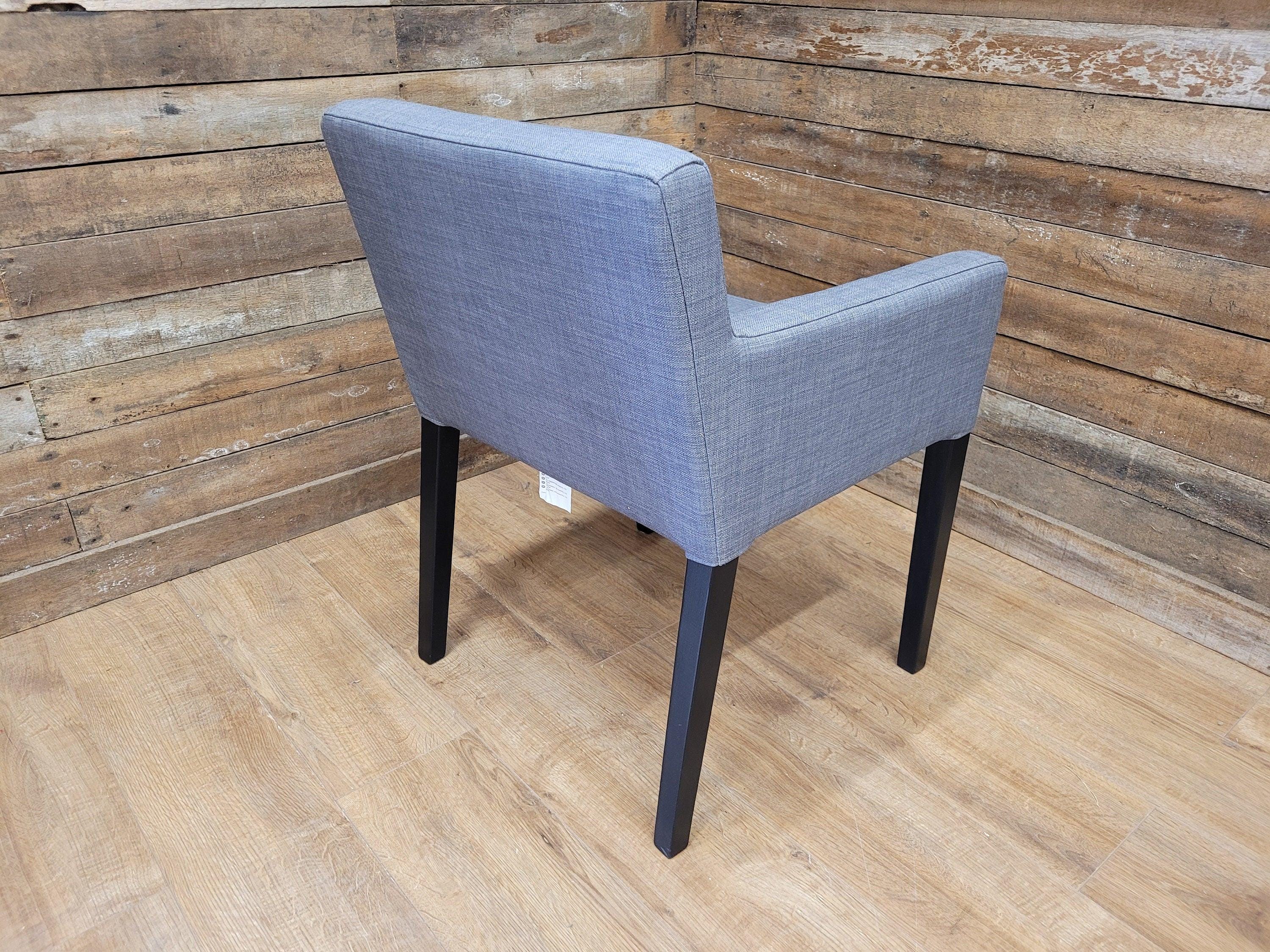 Grey Fabric Padded Chair Ideal Bedroom Office Desk Chair