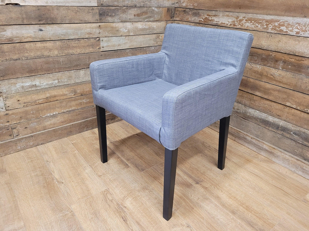 Grey Fabric Padded Chair Ideal Bedroom Office Desk Chair