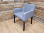 Grey Fabric Padded Chair Ideal Bedroom Office Desk Chair
