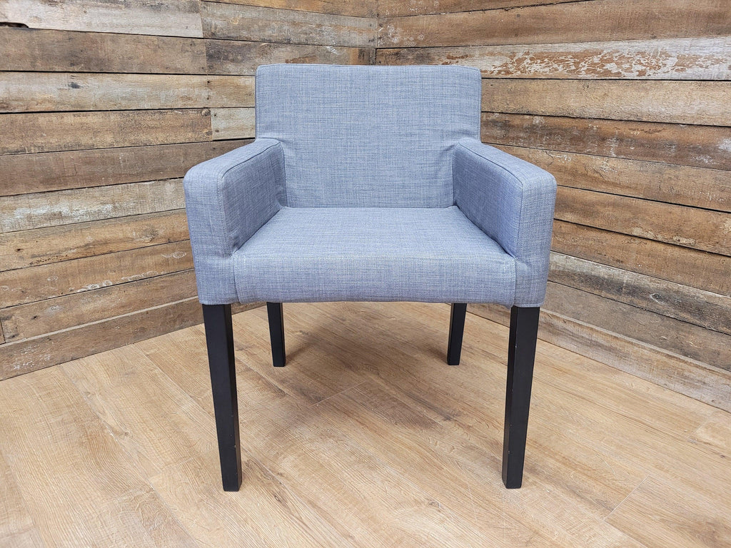 Grey Fabric Padded Chair Ideal Bedroom Office Desk Chair