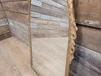 Vintage Arched Gilt Gold Style Metal Floral Moulded Bathroom Mantle Wall Mirror