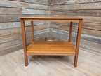 Mid Century Danish Influenced Teak Two Tier Occasional Coffee Side Table