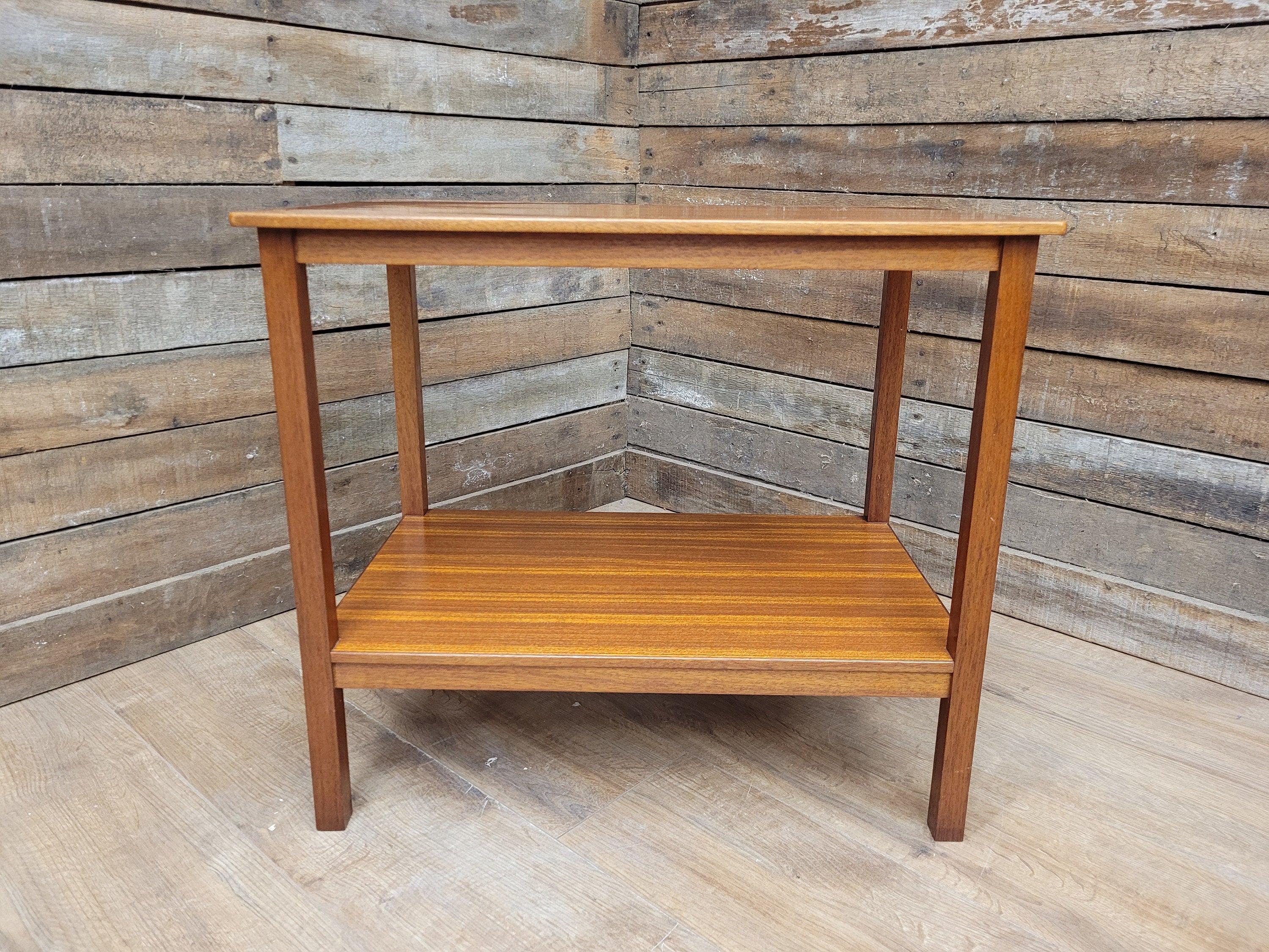 Mid Century Danish Influenced Teak Two Tier Occasional Coffee Side Table
