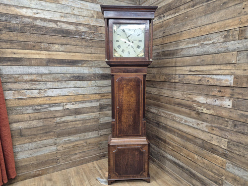 Antique 18thC Oak & Mahogany Grandfather Longcase Clock By W Holland Of Chester