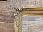 Vintage Gold Gilt Style Large Wood And Plaster Framed Over Mantle Wall Mirror