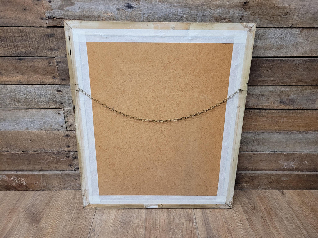 Vintage Gold Gilt Style Large Wood And Plaster Framed Over Mantle Wall Mirror