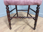 Vintage Antique Mahogany Ornate Spindle Back Turned Leg Bedroom Chair