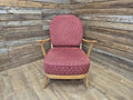 Mid Century Ercol Blonde Original Elm Windsor Armchair Model 203 Elm Beech