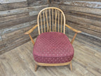 Mid Century Ercol Blonde Original Elm Windsor Armchair Model 203 Elm Beech