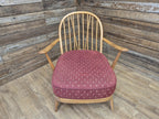 Mid Century Ercol Blonde Original Elm Windsor Armchair Model 203 Elm Beech