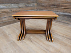Mid Century Teak Nesting Tables Retro Chic Danish Inspired