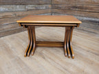 Mid Century Teak Nesting Tables Retro Chic Danish Inspired