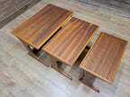 Mid Century Teak Nesting Tables Retro Chic Danish Inspired