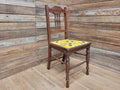 Antique Mahogany Framed Edwardian Hall Bedroom Chair Designer Fabric