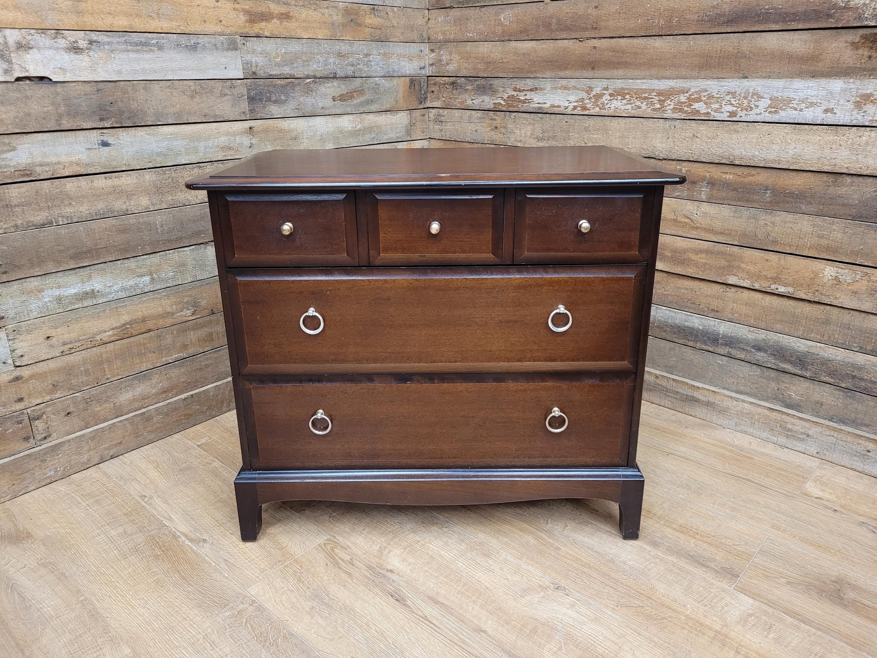 Mid Century Stag Five Drawer Chest 3 Over 2 Chest Of Drawers