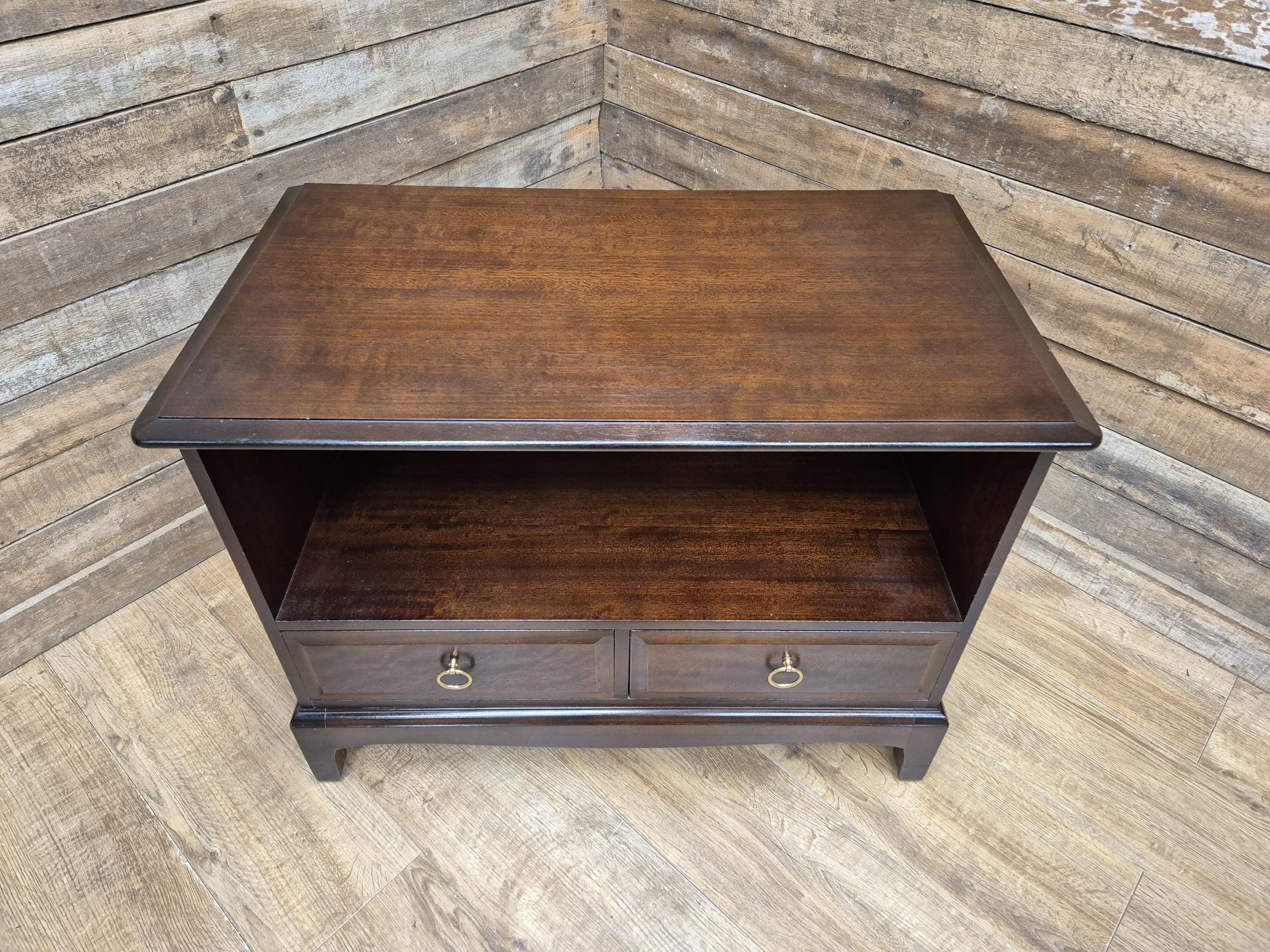 Mid Century Stag Minstrel Media Cabinet Two Drawer Unit Retro