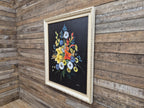 Mid Century Original Signed Framed Painting Of Still Life Flowers