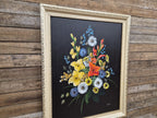 Mid Century Original Signed Framed Painting Of Still Life Flowers