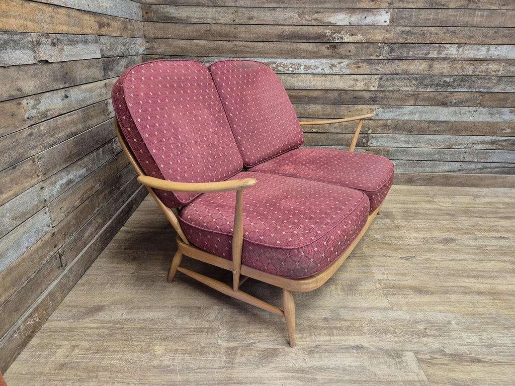 Mid Century Ercol Model 203 Two Seater Blonde Studio Couch Sofa Retro Chic