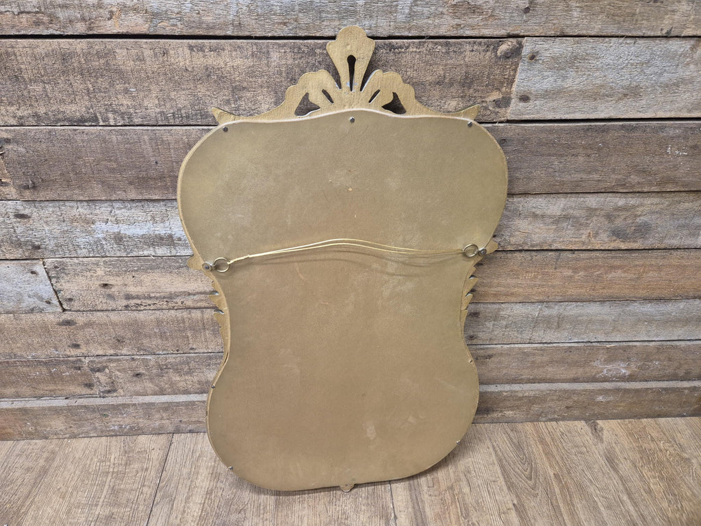 Vintage Rococo Gold Gilt Style Ornate Mantle Wall Mirror