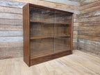 Herbert E Gibbs Vintage Glazed Sliding Door Bookcase Adjustable Shelves