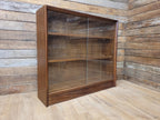 Herbert E Gibbs Vintage Glazed Sliding Door Bookcase Adjustable Shelves