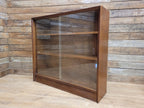 Herbert E Gibbs Vintage Glazed Sliding Door Bookcase Adjustable Shelves